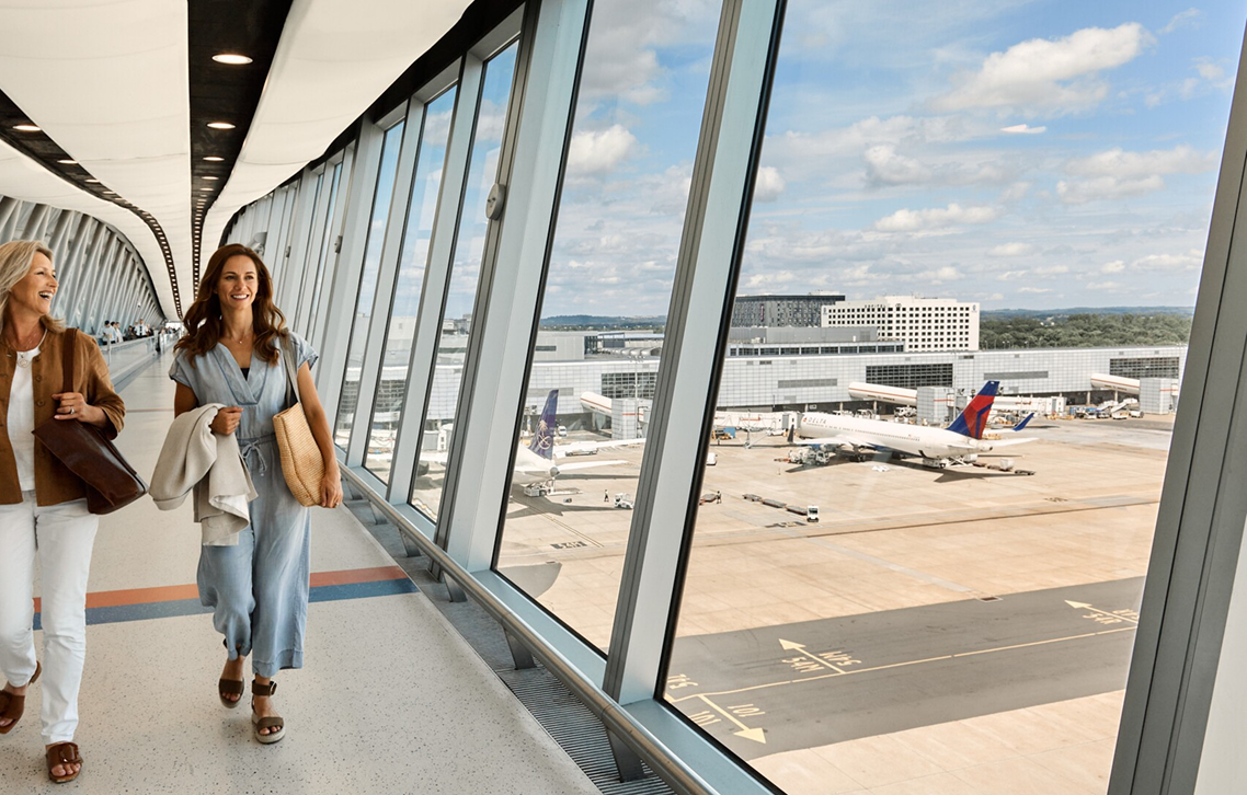 Gatwick Experience mobile app screens